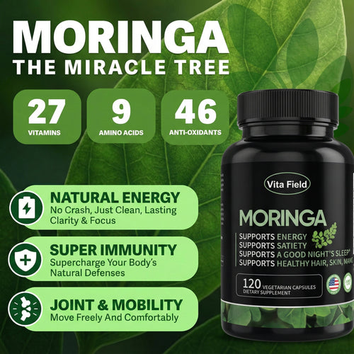 Vita Field Moringa SUPPORTS HEALTHY HAIR, SKIN, + NAILS