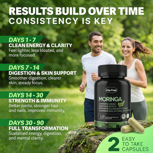 Vita Field Moringa SUPPORTS HEALTHY HAIR, SKIN, + NAILS