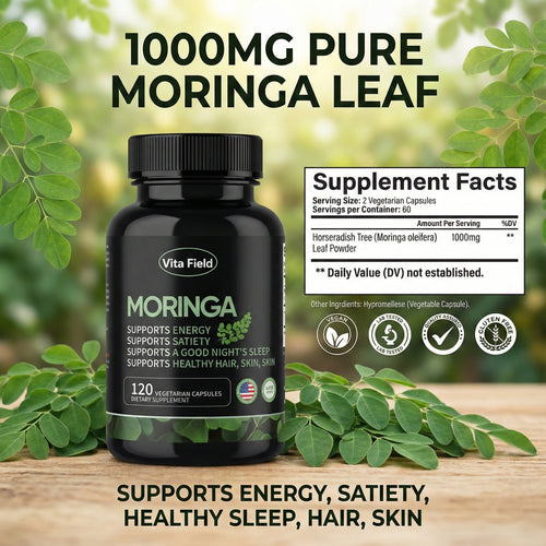 Vita Field Moringa SUPPORTS HEALTHY HAIR, SKIN, + NAILS