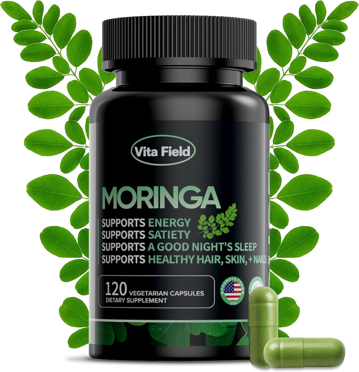 Vita Field Moringa SUPPORTS HEALTHY HAIR, SKIN, + NAILS